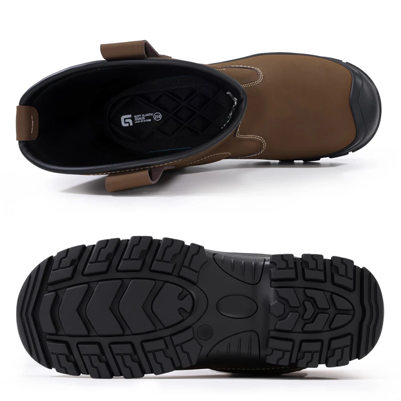 Waterproof Protective Boots Men Steel Toe Shoes Puncture-Proof High Top Boots Work Safety Shoes Male Industrial Shoes Non-slip
