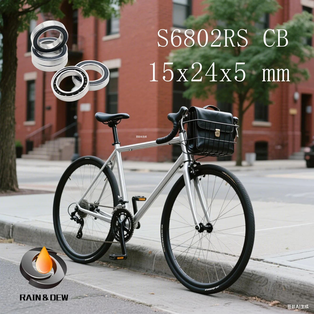 

1 шт. S6802RS CB подшипник из нержавеющей стали 15x24x5 мм ABEC-9 S6802RS CB велосипед BB30 кронштейн снизу 15 24 5 керамические шарикоподшипники