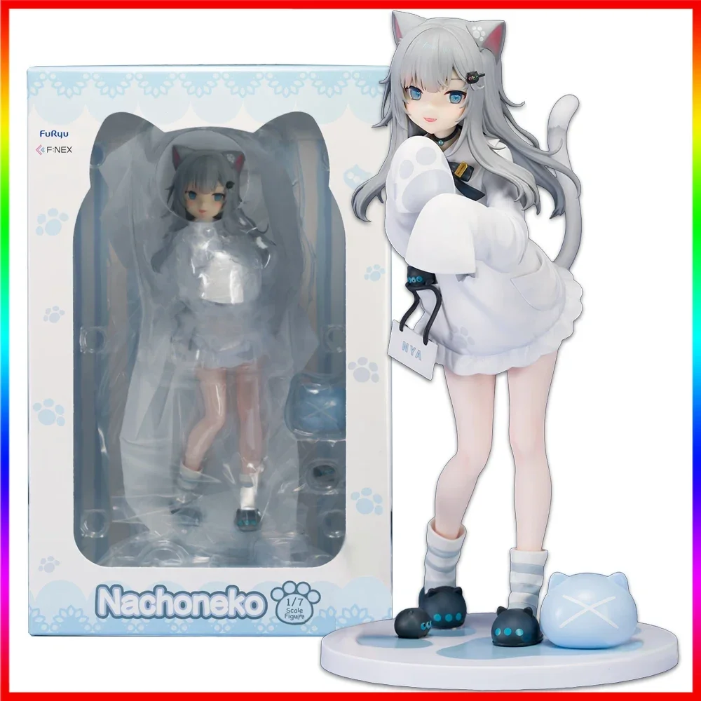 

22CM Anime Nachoneko Channel Hennyano Nachoneko Figure Standing Model Toy Doll Cute Action Figure PVC 1/7 Scale Collectible