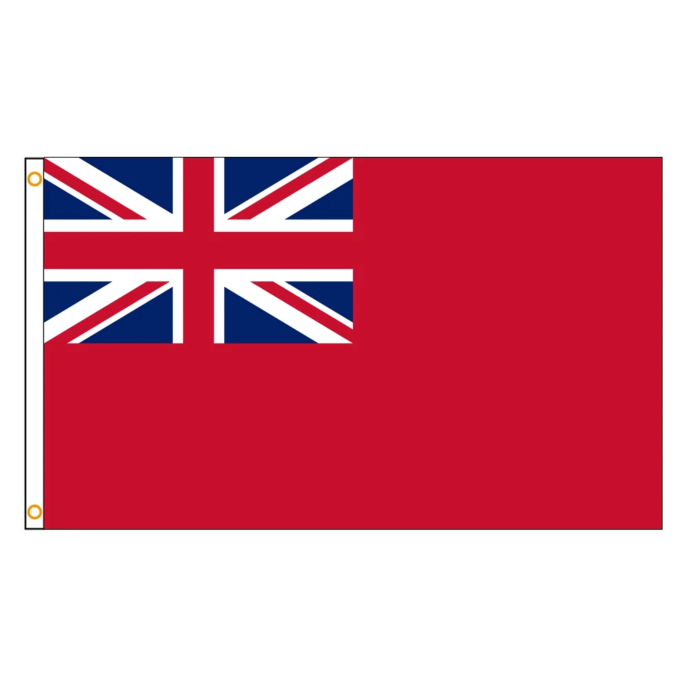 3x5 Ft The Red Ensign Flag Vivid Color and Fade proof Civil ensign of the United Kingdom Flags Polyester with Brass Grommets