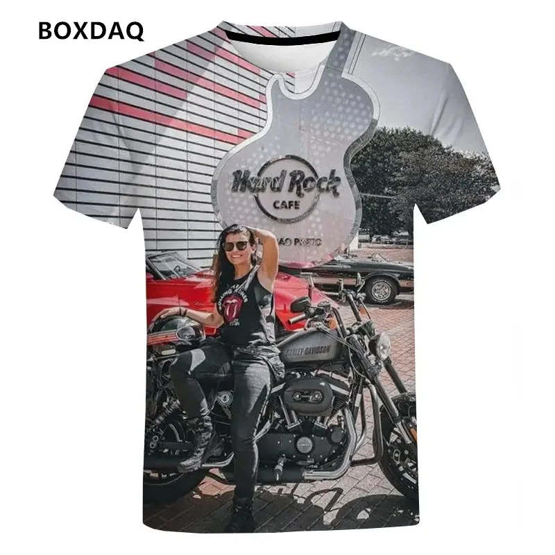 Hot Selling Men/Women T-Shirts Locomotive Pattern 3D Printed Short Sleeve Tee Hip Hop Men Tops Fashion Street Motorcycle T Shirt