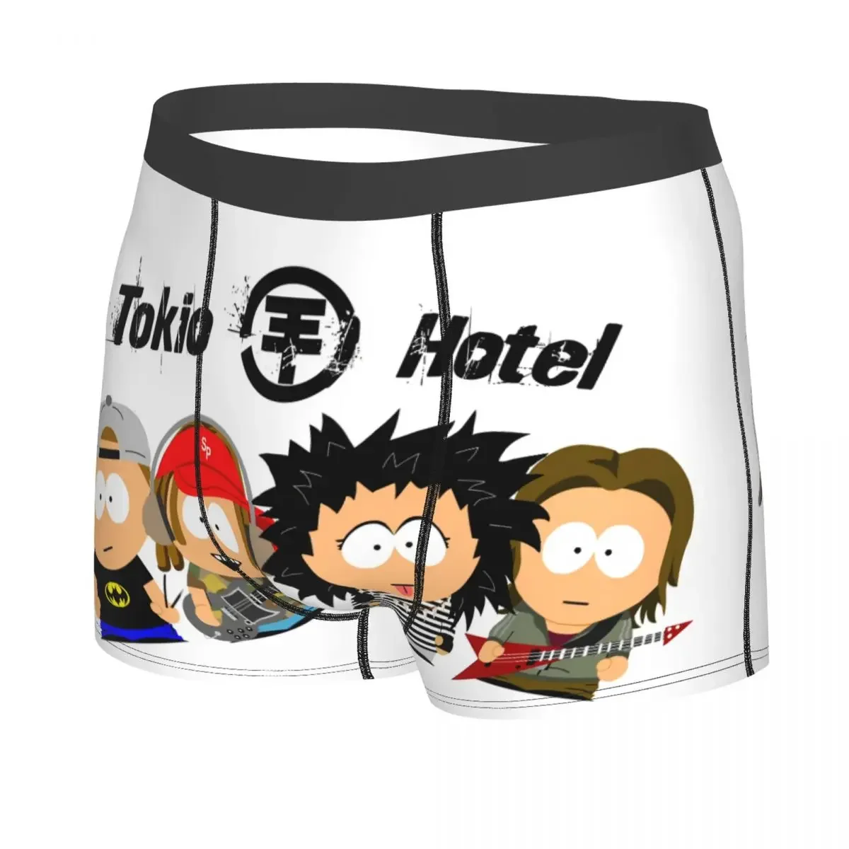 Custom Cartoon Tokio Hotel Rock Band Underwear Male Printed Boxer Briefs Shorts Panties Breathable Underpants