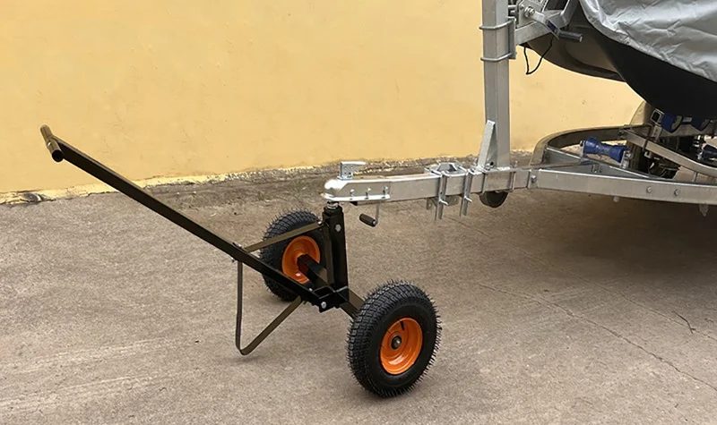 6000lbs Durable Steel Trailer Silent Beach Boat Trolley Adjustable Folding Universal Small Trailer New Condition