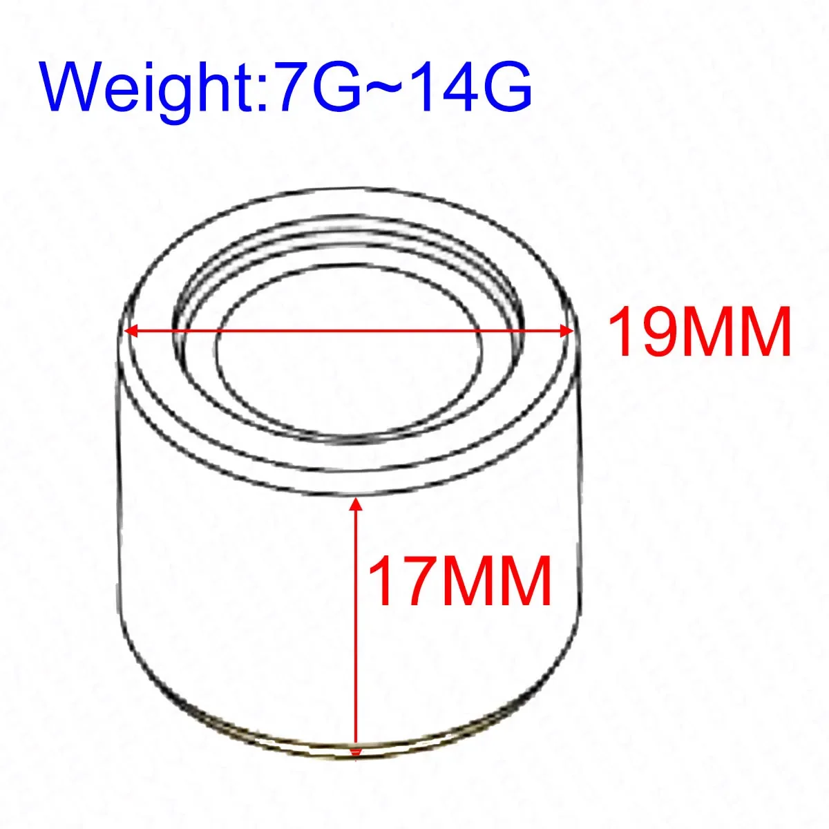 19x17  Variator Roller Weight Slider For Piaggo FLY125 RA1 Vespa Aprilia Benelli Derbi Gilera 125CC 150CC Scooter Motorcycle