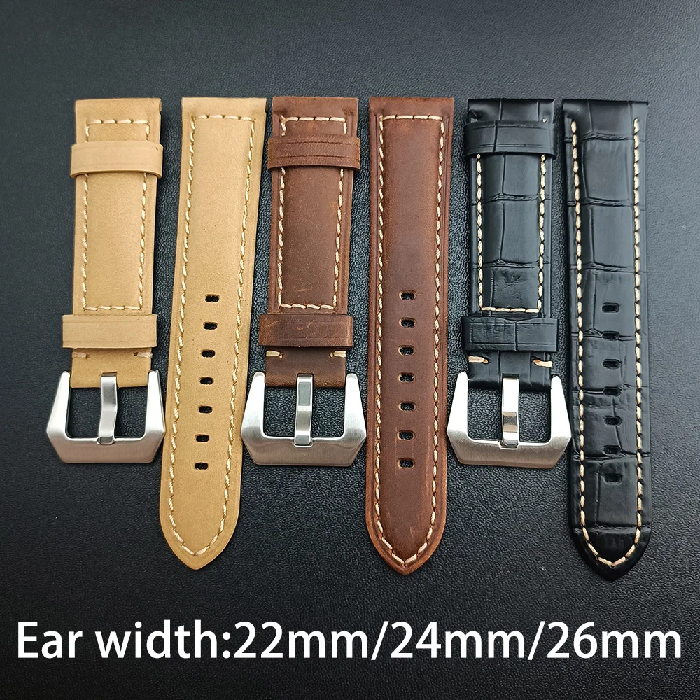

Genuine Leather Strap Watch band 22/24/26mm Watch Bracelet Belt Watch Accessories Wristband Watchband
