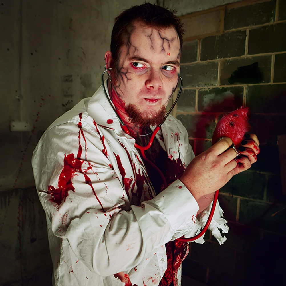 

2 шт., опора в форме сердца, искусственный Хэллоуин, декоративный поддельный человеческий орган, реалистичный ужас, украшение дома с привидениями, сердце на Хэллоуин