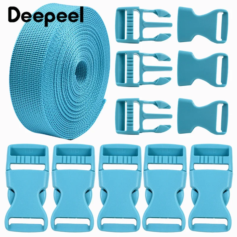 

5Sets 20/25/32/38mm Webbing Strap Plastic Release Buckles Belt Sling Clasp Backpack Bias Binding Ribbon Band DIY Bag Accessories