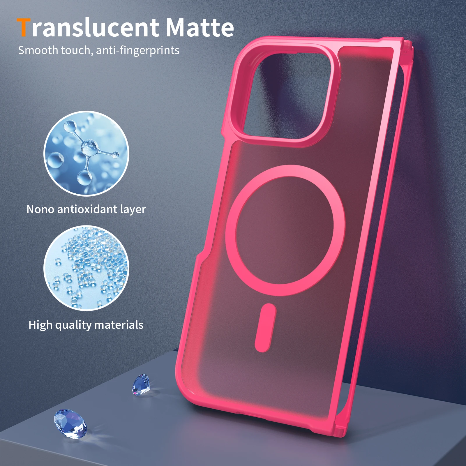 Für Google Pixel 11 Pro Fold Hülle Magnetische Matte Hartabdeckung TPU+PC Matte Sturzsichere Handyhülle Transluzent Mattiert – Detail 14