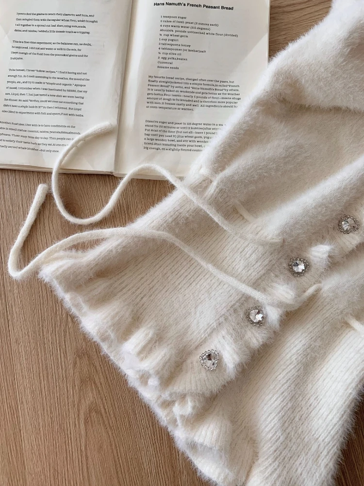 سترات جميلة على الطراز الياباني الجديد لخريف 2025 سترات نسائية كاواي على طراز بريبي أنيقة أنيقة بفيونكة سترة صوفية عصرية رائعة #6