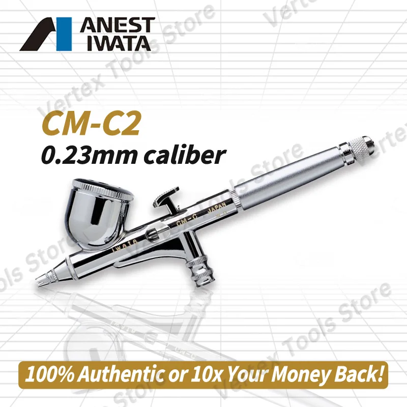 Iwata CM-C2 Airbrush High Precision Dual Action Gravity Feed Spray Gun for Car Paint Automotive Furniture Model DIY Nail Art