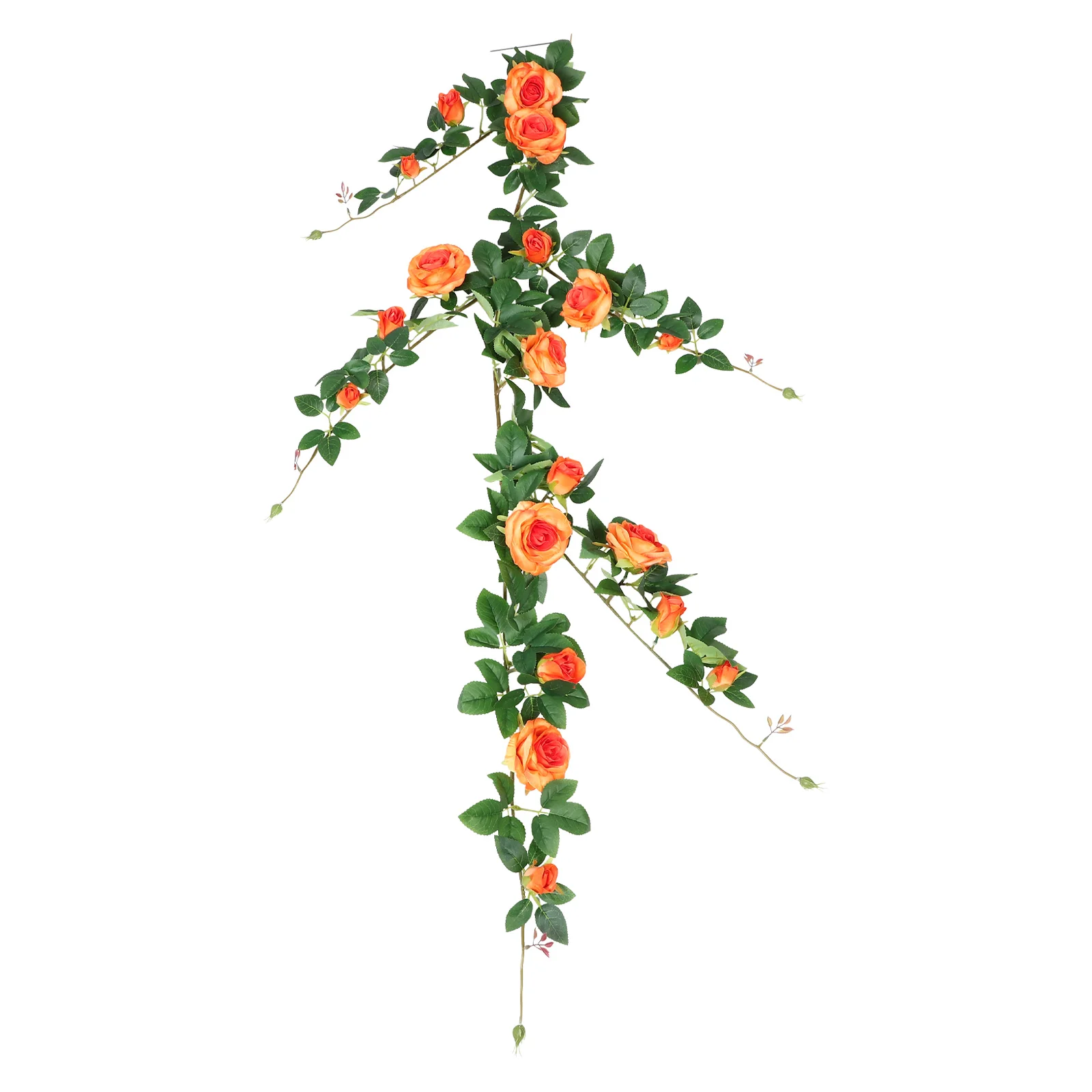 

Artificial Rose Vines Simulation Flowers Decor Home Balcony Pipe Wedding Arch Silk Plastic Fade Resistant Outdoor Vines