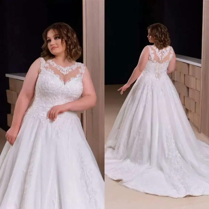 Plus size boêmio a linha vestido de casamento gaze renda com decote em v sem mangas praia vestido de noiva plissado varredura trem personalização