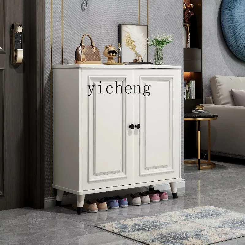 GZ-8 Shoe Cabinet Outer Corridor Storage Porch Cabinet Large Capacity Solid Wood Legs