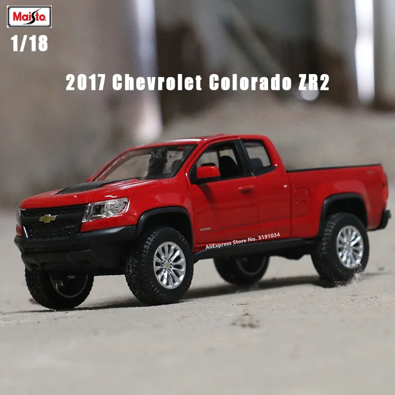

Maisto 1:27 2017, Chevrolet Colorado, модель пикапа, имитация автомобиля, классическая коллекция украшений, подарок, игрушка, подарок на день рождения