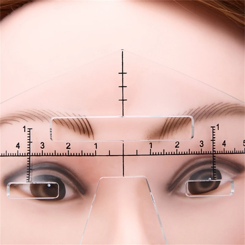 Plantilla reutilizable para cejas para mujer, calibradores regla DIY para posicionamiento cejas, envío directo