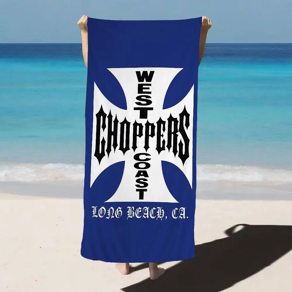 West C-Coast C-Choppers Big Microfiber Beach Towels Quick Dry Towel Sand Beach Towels Pool Towel for Travel Swim Pool Yoga
