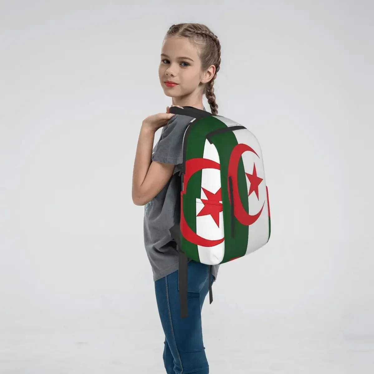 Algeria Official Flag Of Algeria Backpack Daypack Kids BookBag School Bag Shoulder Bags for Men Women
