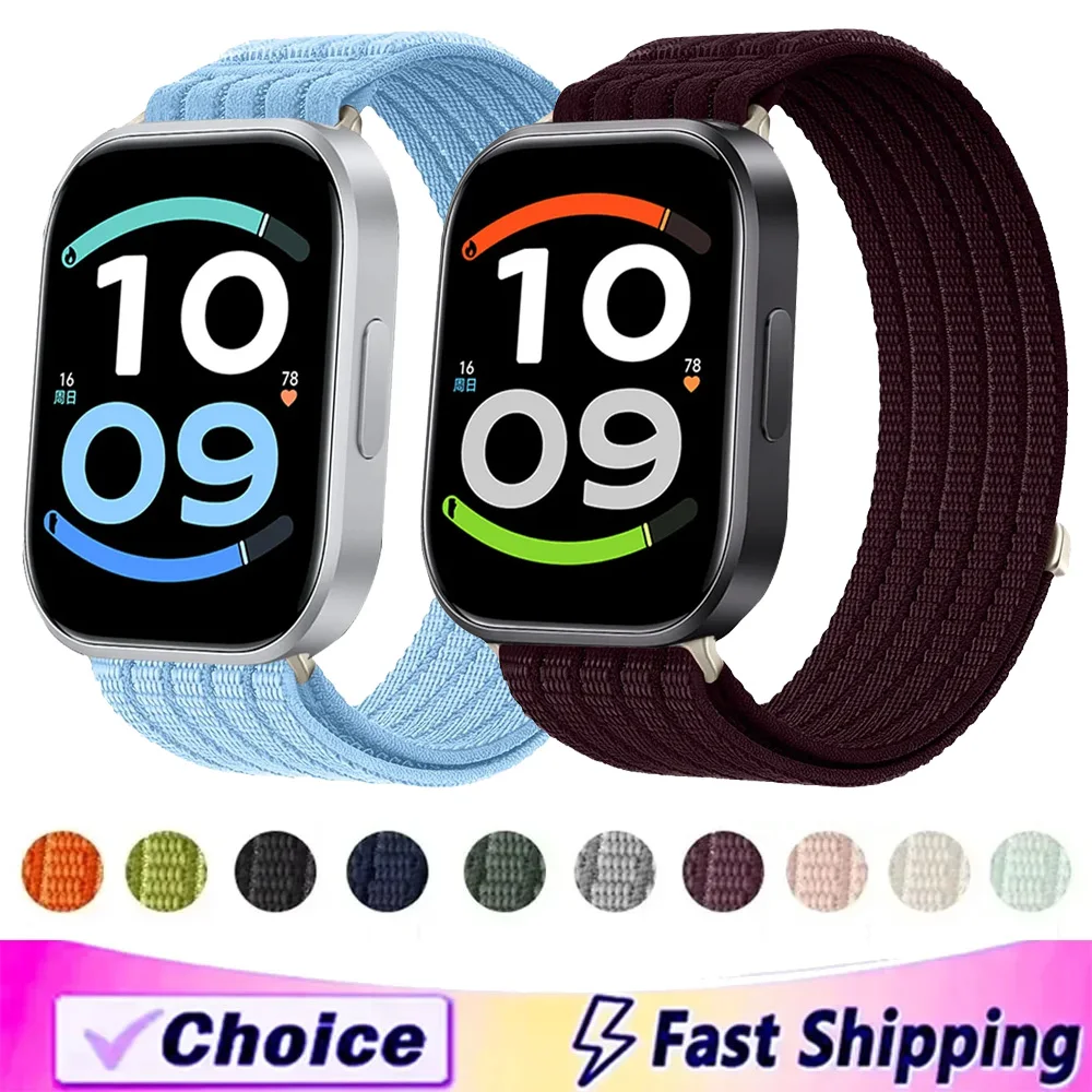 Nylon Braided Loop Strap For Redmi Watch 6 Active/Lite Watch 6/5/4 Wristband Bracelet For Xiaomi Mi Band 10/9/8 Pro Band Correa