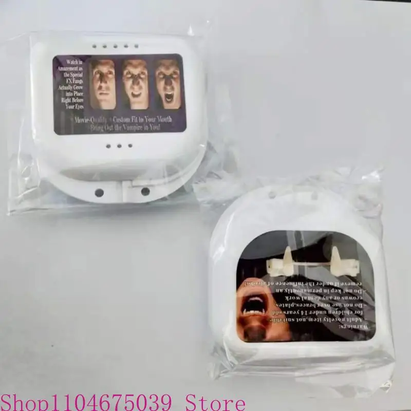 5ASD قابلة للسحب لأسنان مصاصي الدماء هالوين تأثيري مكياج الرعب الأنياب غيبوبة أسنان واقعية قابلة لإعادة الاستخدام أسنان cosplay