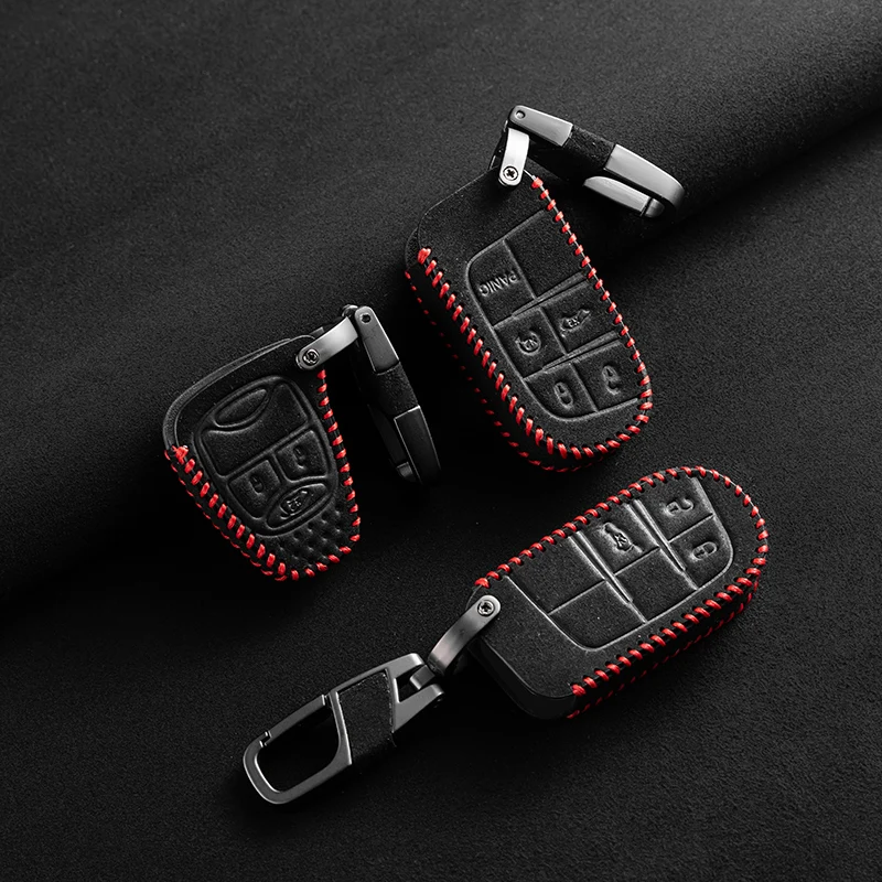 Autoschlüsselhülle für Jeep Chrysler 300 200 Cherokee Wrangler Compass Renegade Fiat 500X Autofernbedienungsschlüssel Zubehör