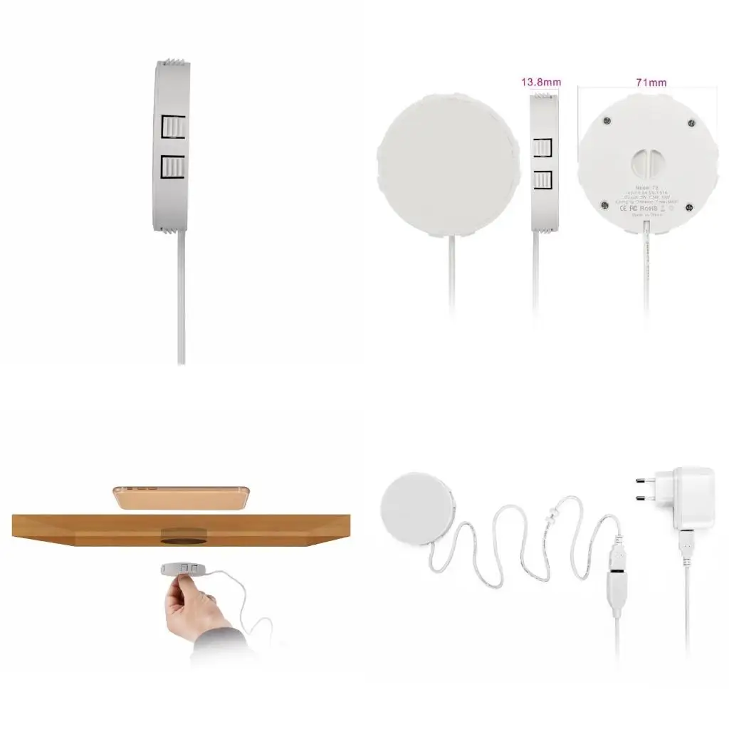 Desk Embedded Wireless for 11 Counter Desktop Bedside Table Furniture Office Smartphone
