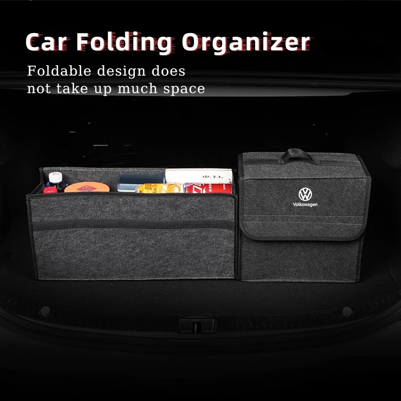 Car Trunk Storage Box Organizer Foldable Stowing Tidying Container Bag For Volkswagen VW Passat Golf Tiguan Polo Scirocco T-ROC