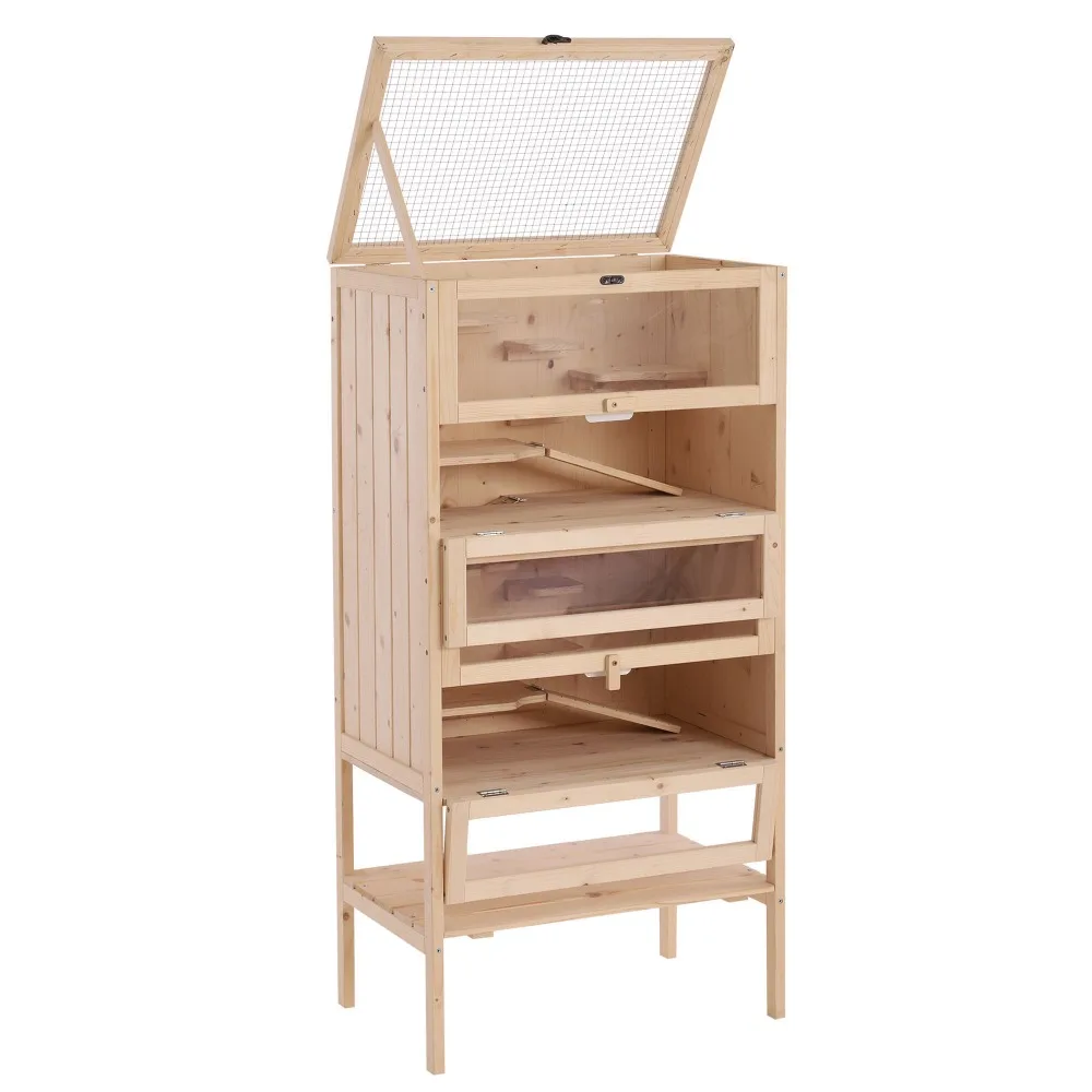 Wooden hamster cage mouse habitat rat habitat