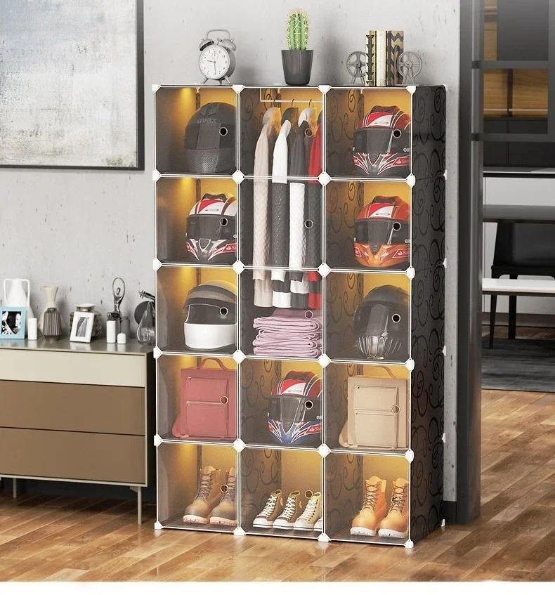 Casco di grande capacità Posizionamento display in plastica trasparente Antipolvere Armadio Rack Scatola portaoggetti per organizer per cappelli da