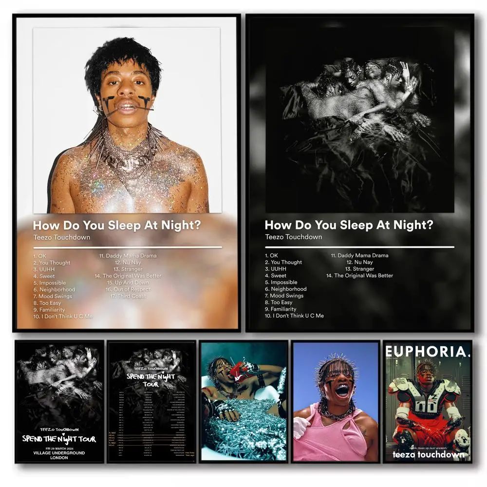 Rapper T-Teezo Touchdown Album Poster PP Wall Decor Posters Celebrity Music Art Prints Bedroom Office Gift