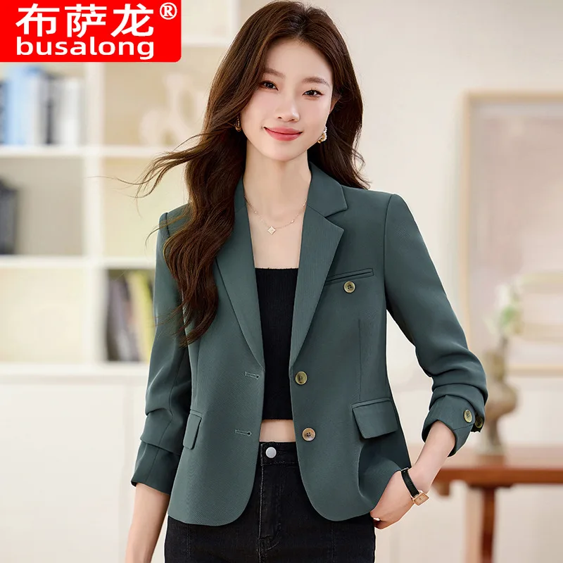 

2024Новый стильный модный костюм, повседневный женский профессиональный пиджак с длинными рукавами, официальная куртка, рабочая одежда8908