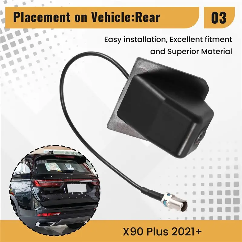 A82M-Car Rear View Reverse Backup Parking Camera F18-7900302CB F187900302CB For Jetour X90 Plus 2021- Fits Perfect