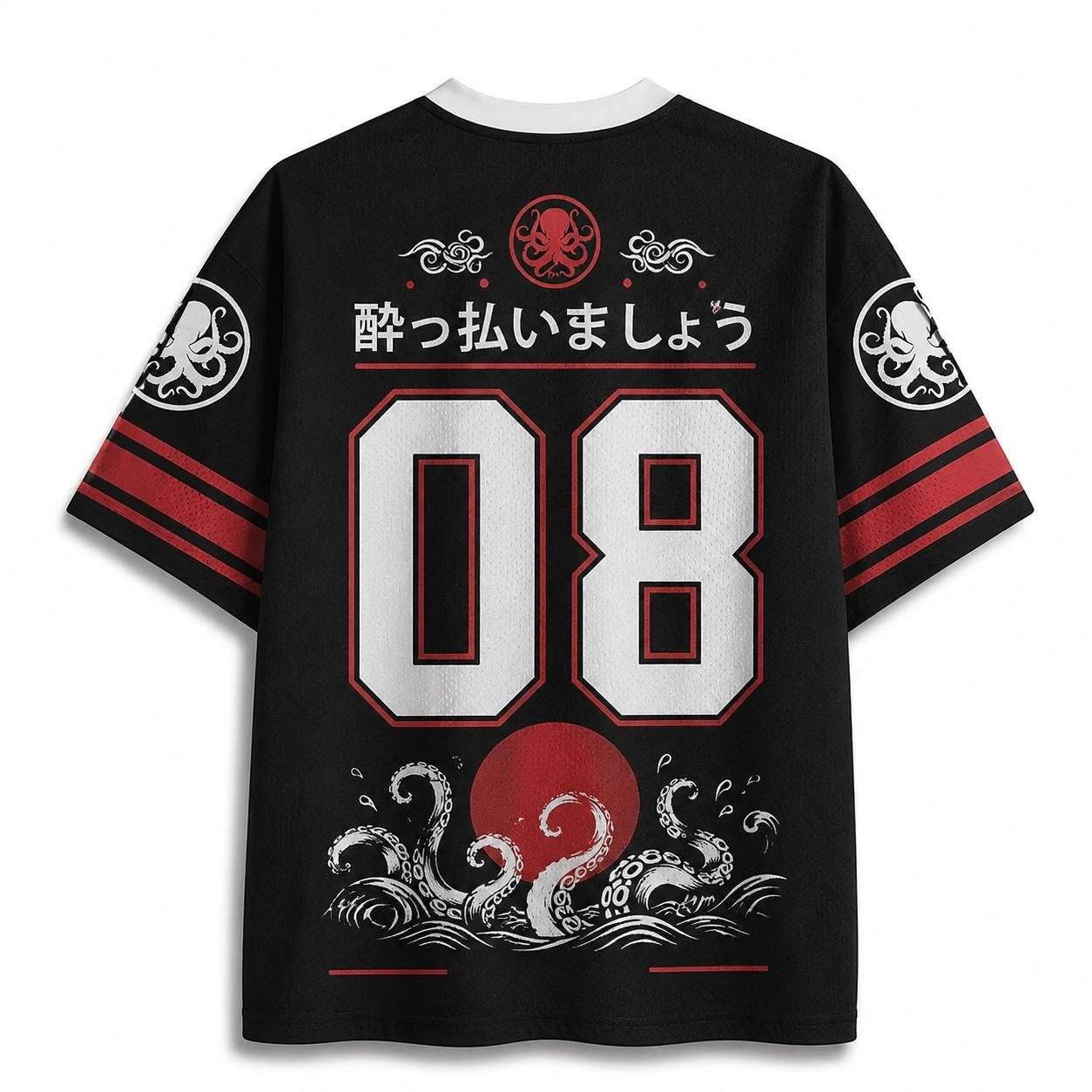 2026 Sommer Mode Neues Retro Oktopus-Kunstdesign 3D-gedrucktes T-Shirt Outdoor Freizeit Sport Locker geschnittenes V-Ausschnitt T-Shirt Groß – Detail 6