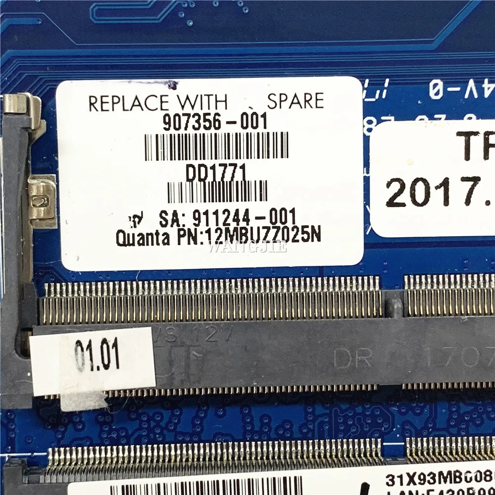 Imagem -03 - Placa-mãe Portátil para hp Probook 455 g4 907356601 907356001 A10-9600 Cpu Dax93amb6g0 100 de Trabalho