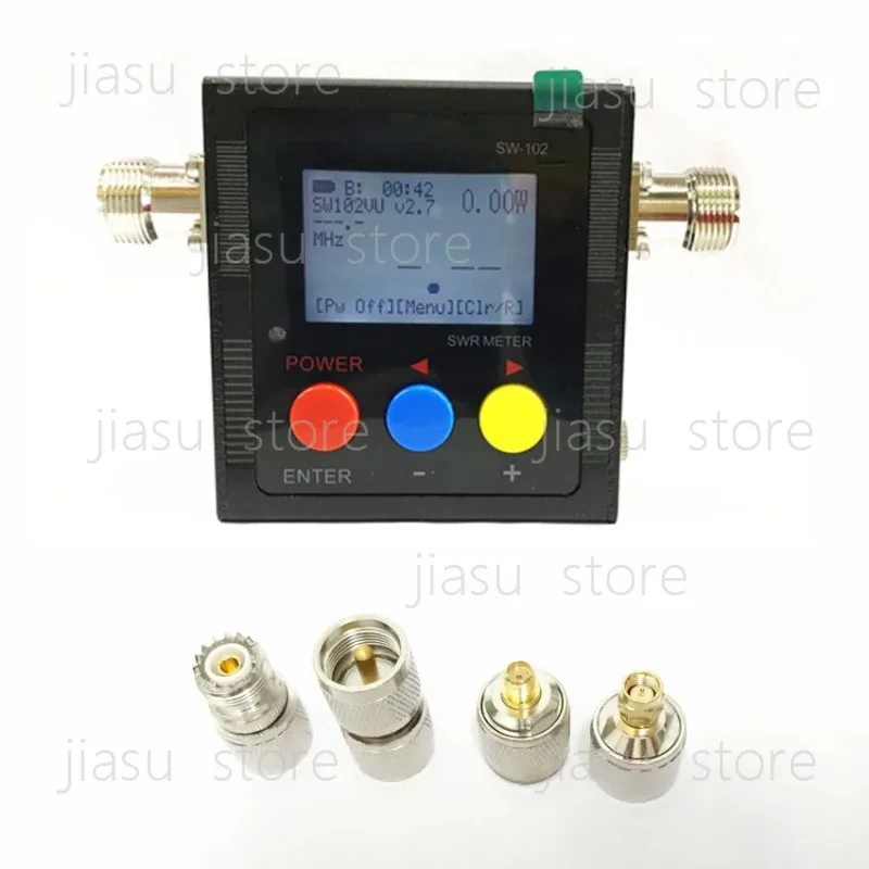 

SW-102 Digital VHF/UHF 125-525Mhz Power & SWR Meter and Frequency Counter Digital Display Frequency Meter