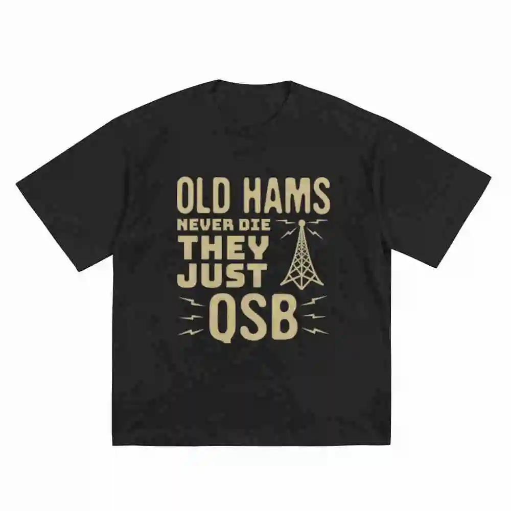 Amateur Radio Vintage Retro Ham Operator Dad Grandpa Short Sleeve Tee 100% Cotton T-Shirt