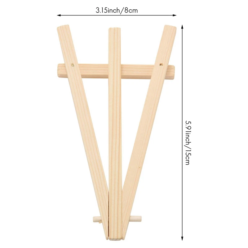 96 Pack Mini Wood Display Easel Wood Easels Set For Paintings Craft Small Acrylics Oil Projects