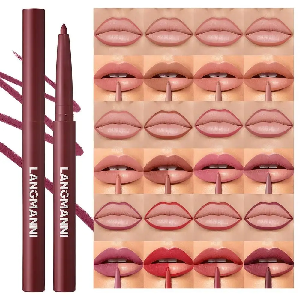 Penna per labbra opaca a 12 colori Contorno naturale Matita per contorno labbra a lunga durata Labbra Trucco Macchia Cosmetici Velluto sexy