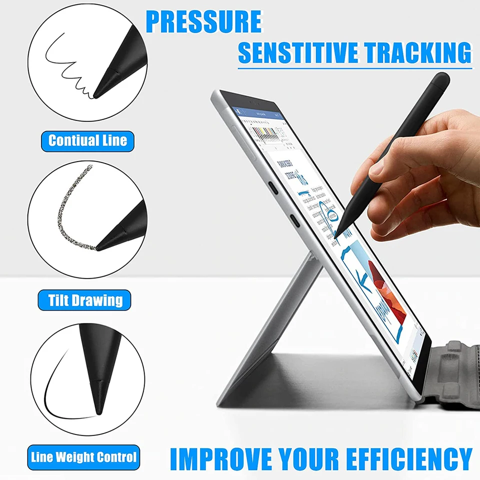 10 Punte Di Ricambio Per Penna Stilo, Compatibili Con ReMarkable Paper Pro 2024 E Marker Plus, Scrittura Precisa E Fluida, Resistenza All'Usura, Sostituzione Veloce, Colore Nero