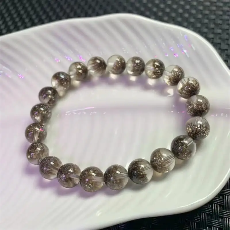 

9.5MM Natural Black Copper Super Seven Quartz Bracelet Women Reiki Healing Strand Bangles Jewelry For Female Holiday Gift 1pcs