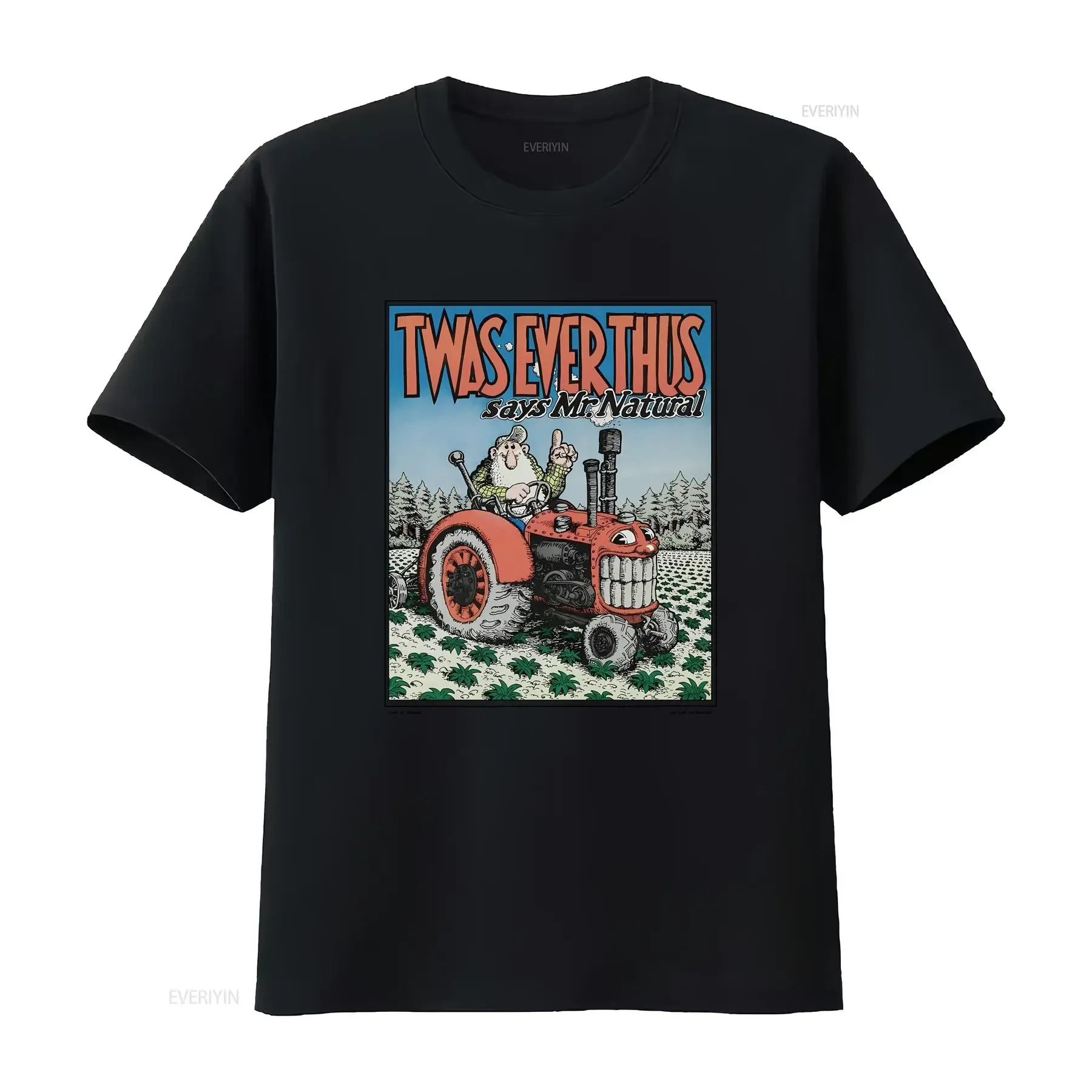 Vintage 1985 Mr Natural T Shirt Twas Ever Thus R Crumb Style S 4XL vintage Washed Stylish streetwear Top For Everyday Wear
