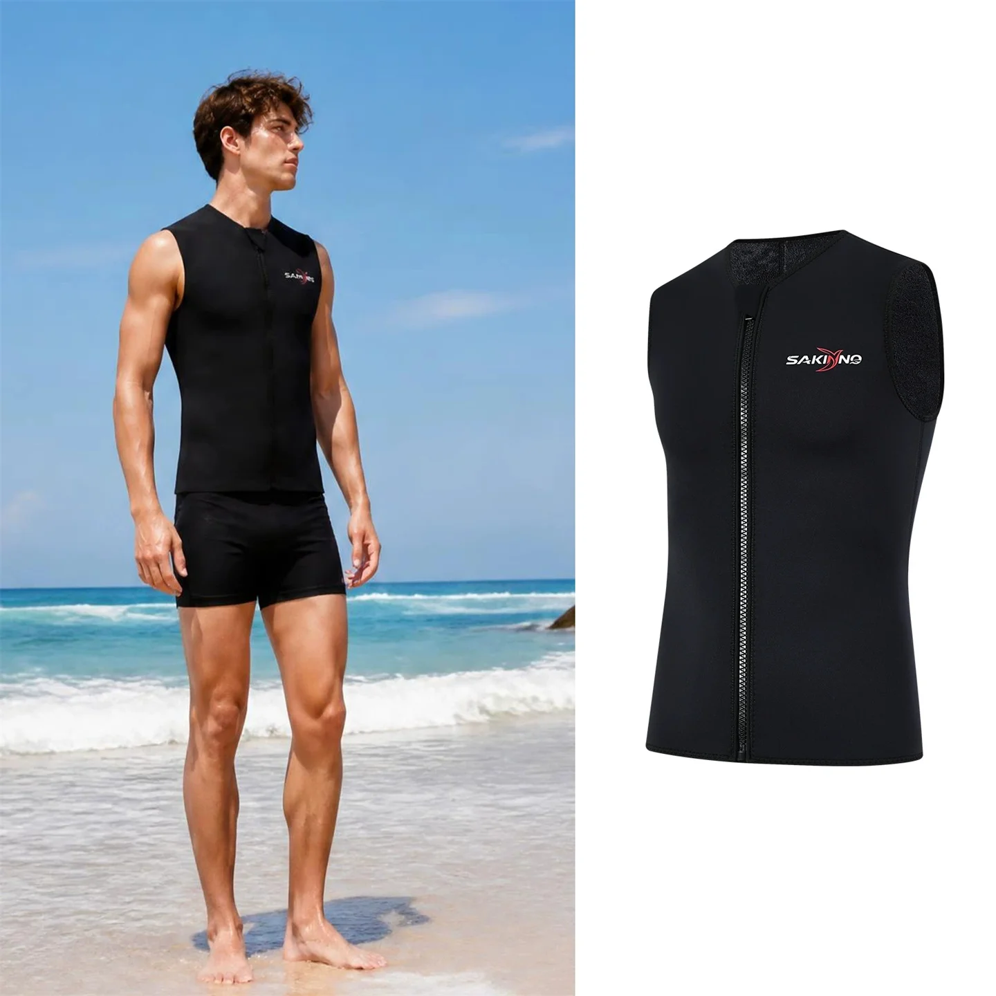 3mm Neoprene Fleece Lined Thermal Diving Vest For Men Women Snorkeling Tank Top Sleeveless Wetsuit Surfing Sailing Waistcoat