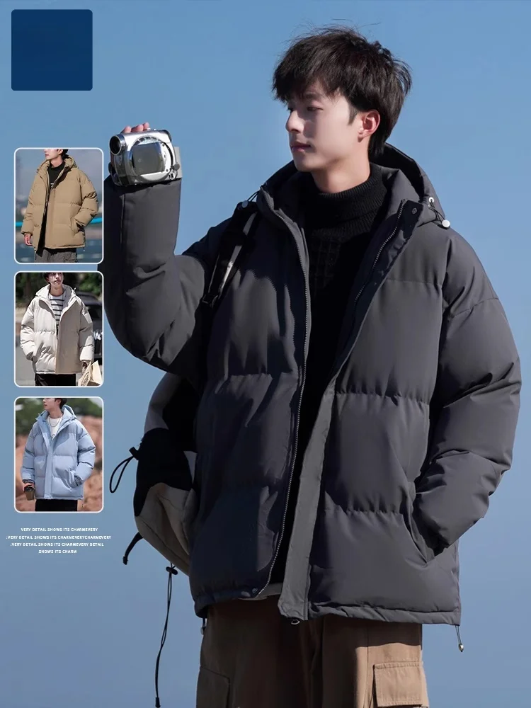 

Мужская зимняя утепленная хлопковая куртка 2026: Новинка, свободный крой, модный бренд, теплая, с капюшоном, хлопковая одежда, зимняя верхняя одежда