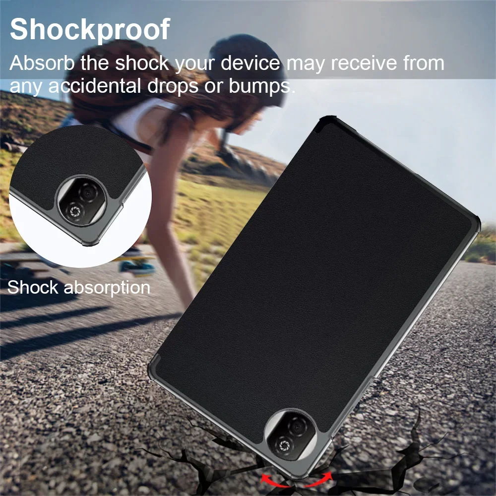 Tri-Fold Smart PU Leather Case For HONOR Pad X7 2025 8.7 Inch Model JMS-W09 JMS-L09 Shockproof Tablet Protective Cover Funda