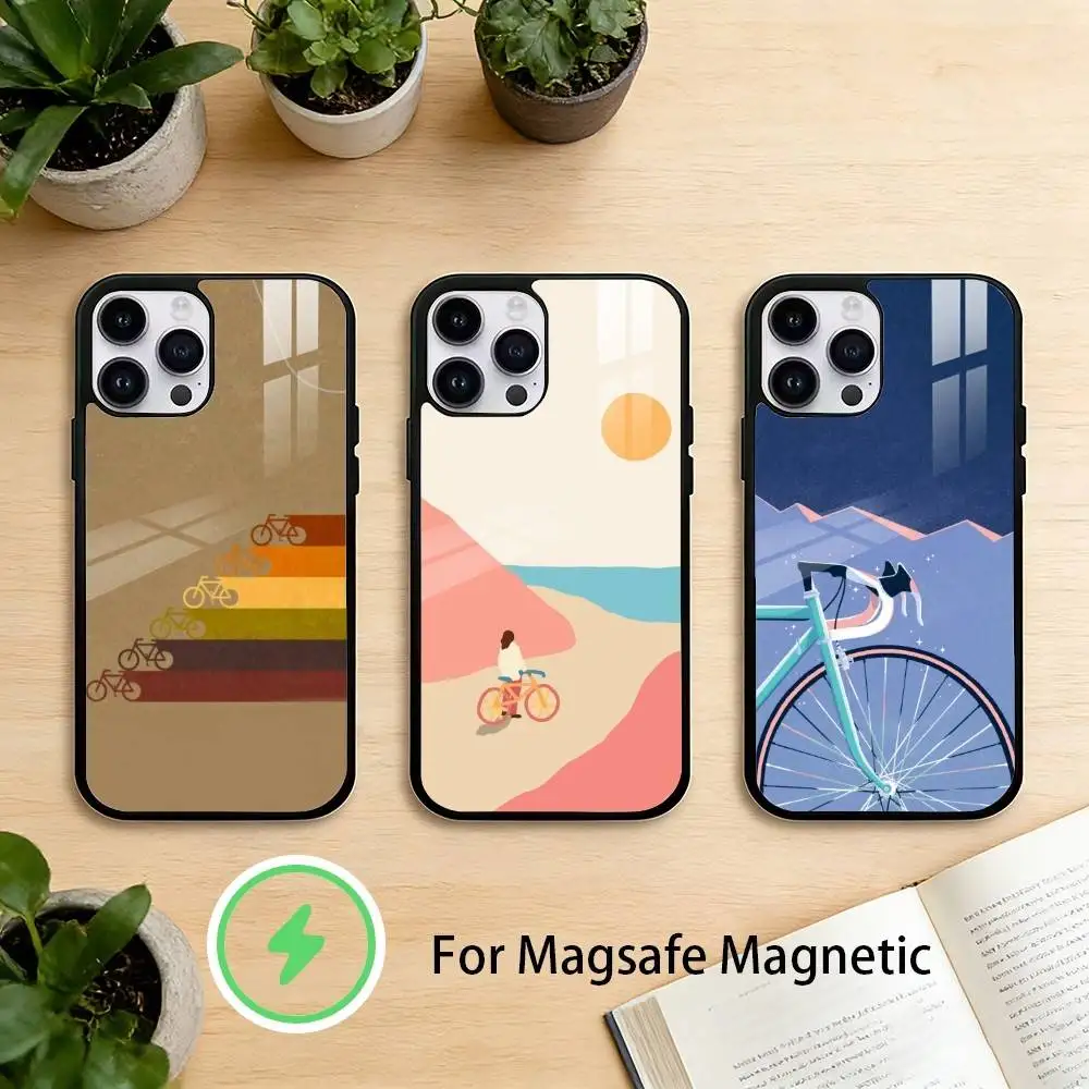 

B-Bicycle Bike S-Sport Soft Phone Case For iPhone 17/16/15/14/13/12/Plus/Pro/Max for Magnetic Wireless Charging