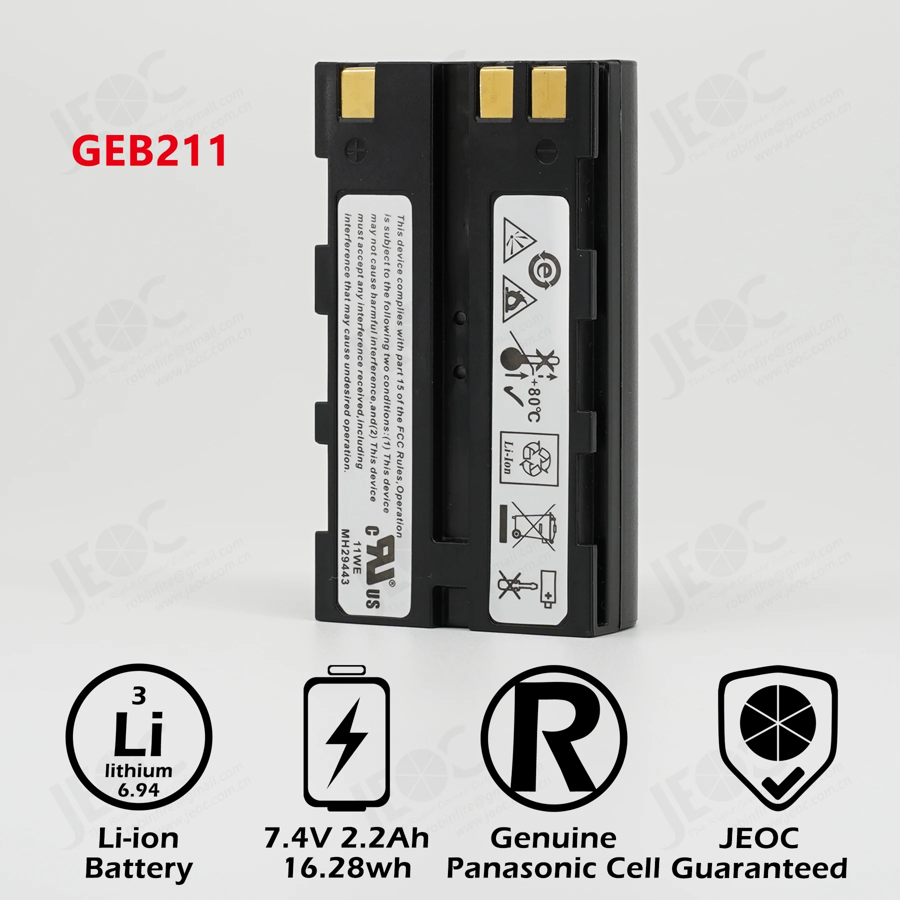 JEOC Replacement Battery of GEB221  GEB211 GEB212, for Leica TS02/06/09/1200 Series Totalstation