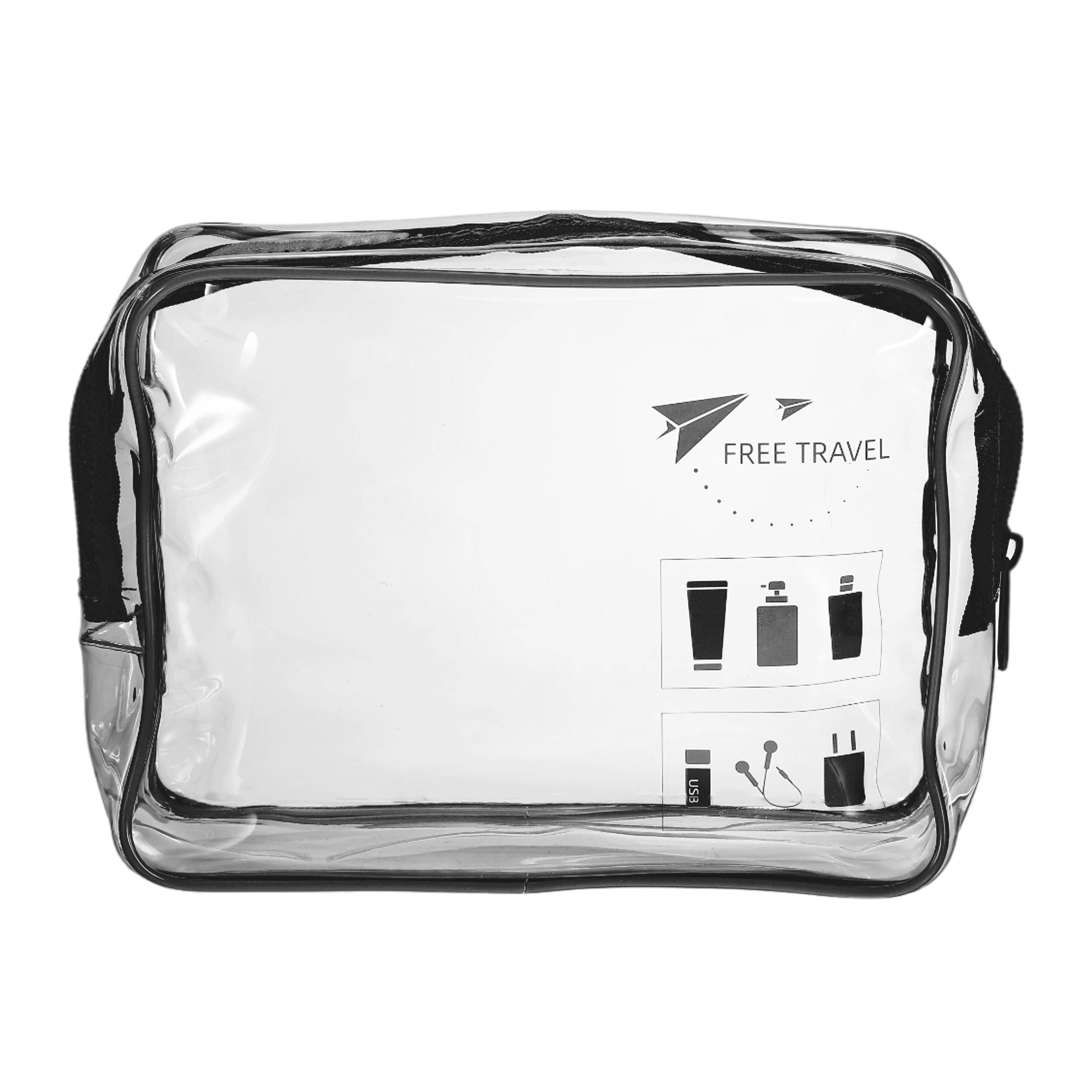 

VOCOSTE Transparent Cosmetic Bag PVC Women Zipper Clear Makeup Bags Beauty Case Travel Make Up Toiletry Wash Bag