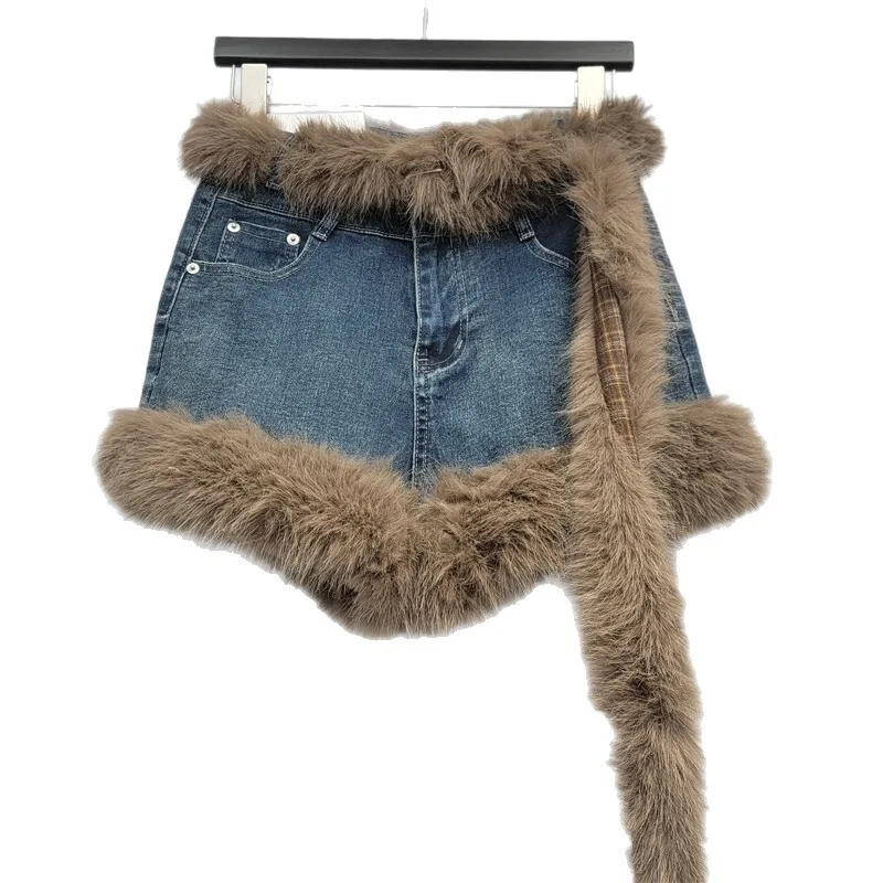 ANJY 2025 Herfst Nieuwe Vrouwen Amerikaanse Stijl Niche Hot Girl Chic Ins Shorts Ins Trendy Afslanken Tij Gewassen Verzwakte Zoom Jeans A15872