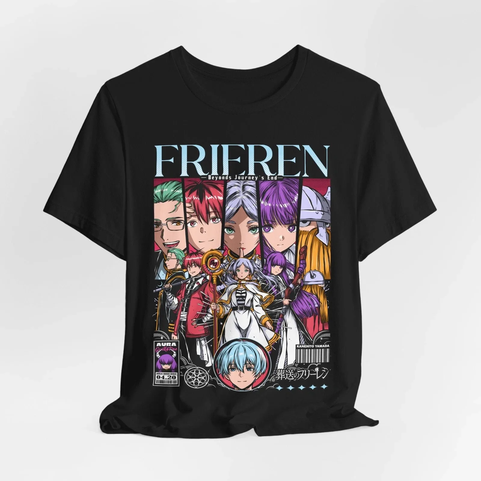 Frieren: Beyond Journey's End Group Anime Graphic T-Shirt Cotton Men Women Streetwear Tee