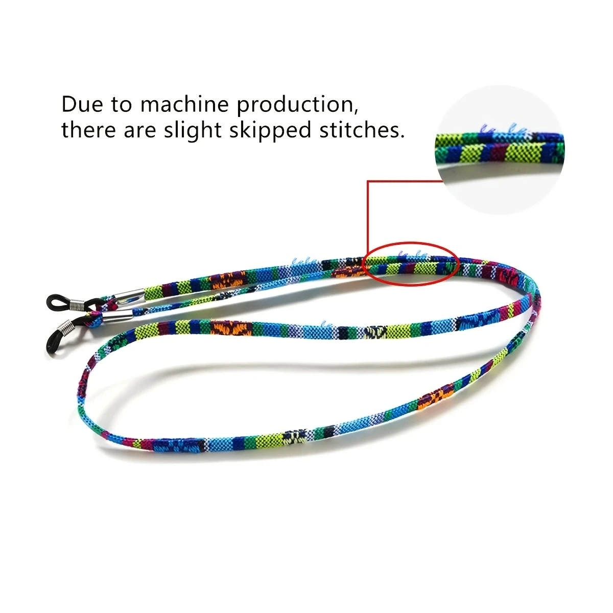 3er-Set Brillen- und Sonnenbrillen-Halsband aus Baumwolle, hochwertiges ethnisches Seil, Brillenkette zum Umhängen – Detail 7