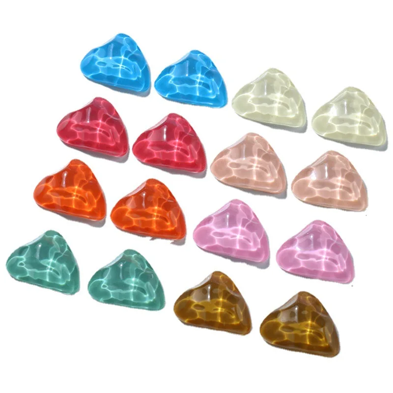

Right Road High-end Designed 100 Pcs/pack Water Ripple Triangle Resin Patch DIY Jewelry Handmade Materials Accessories Wholesale